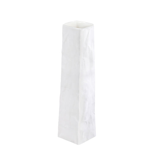 Porcelain Bag Design Vase - Sculptural and Flower Vase 10.2"