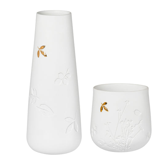 R906 Porcelain Stories Vase and Tealight Set