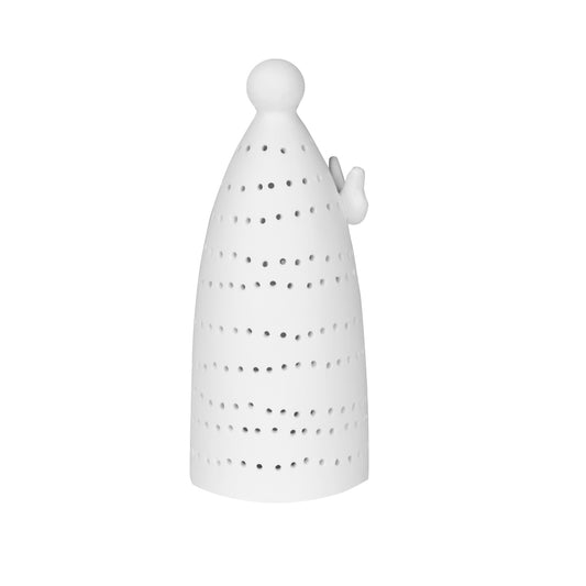 Rader Heavenly Light Porcelain LED Angel – Modern Illuminated Angel Figurine for Christmas & Winter Decor