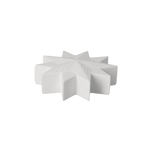 White Porcelain Star Shaped LED Lamp Soft Night Light for Table or Dresser