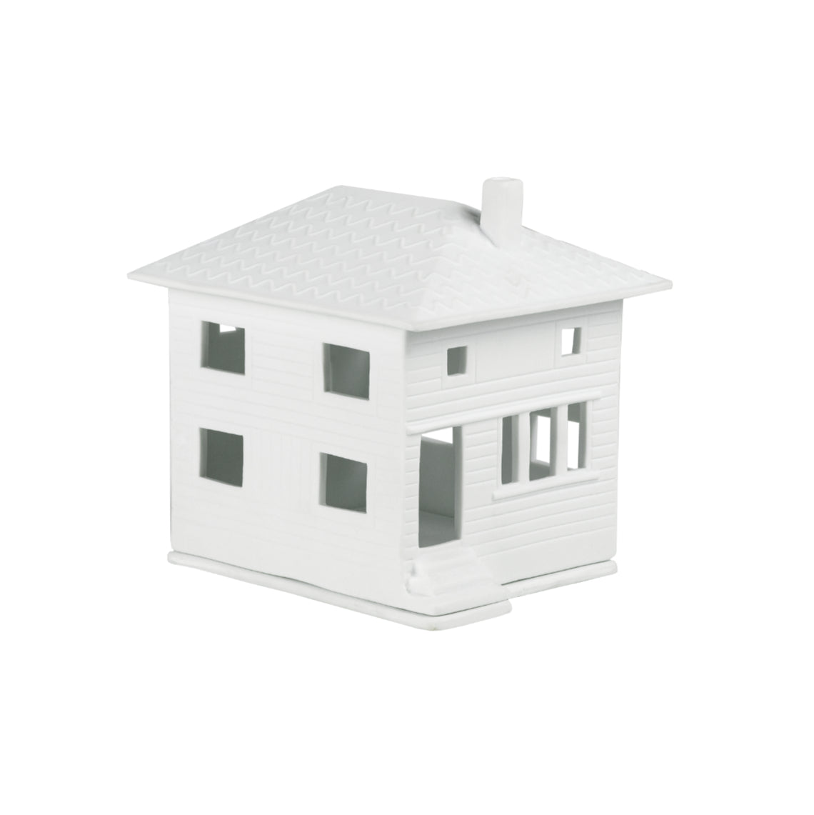 Porcelain Holiday Village House Tealight Holder - Handmade