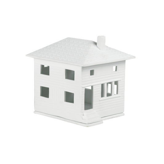 Porcelain Holiday Village House Tealight Holder - Handmade
