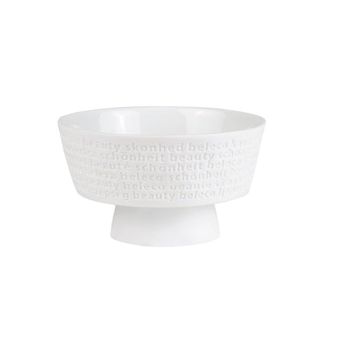A Poetic Space White Porcelain Decorative Pedestal Bowl for Trinkets - Food Safe
