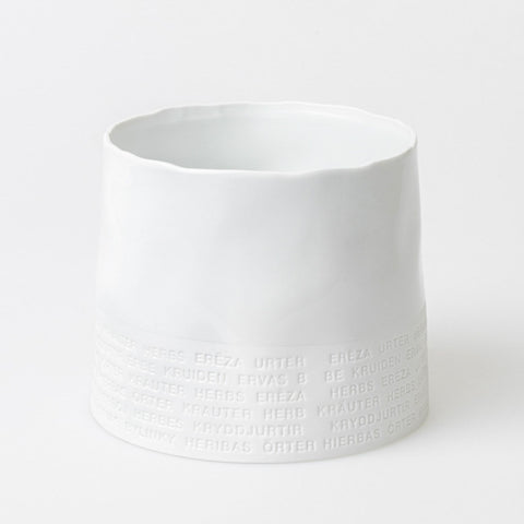 A Poetic Space White Porcelain Herb Pot Planter - White Minimalist Design for Herbs and Plants