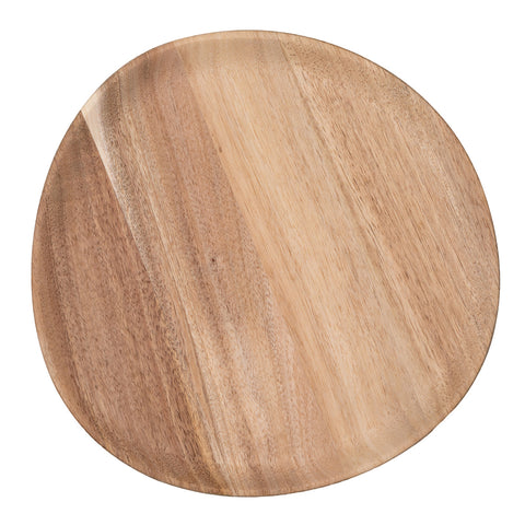 Acacia Wood Freeform Shape Food Safe Plate - Charger Plate with Minimalist Scandinavian Design