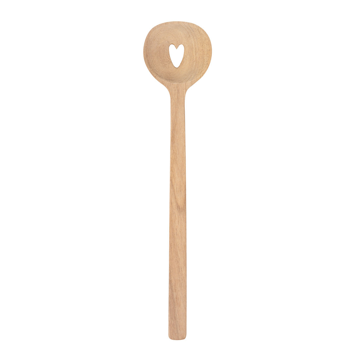 Acacia Wooden Spoon with Heart Cutout for Stirring and Cooking