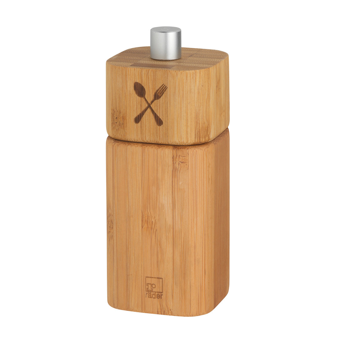 Bamboo Wood Salt Mill Grinder with Ceramic Mechanism for Kitchen or Dining Table