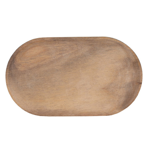 Bonjour Acacia Wood Oval Plate for Food Service or Presentation for Kitchen or Dining Table