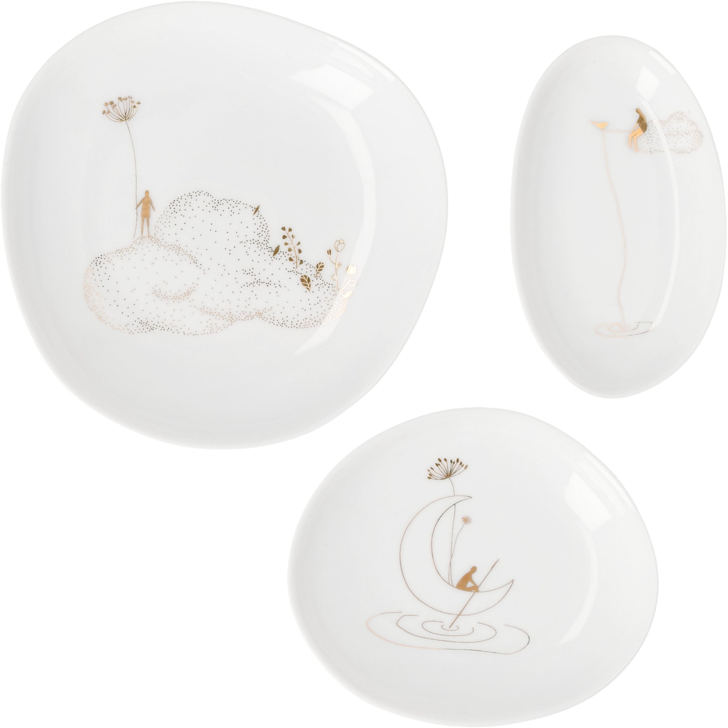 Decorative mini dish set Garden of Heaven 3 pieces R18835