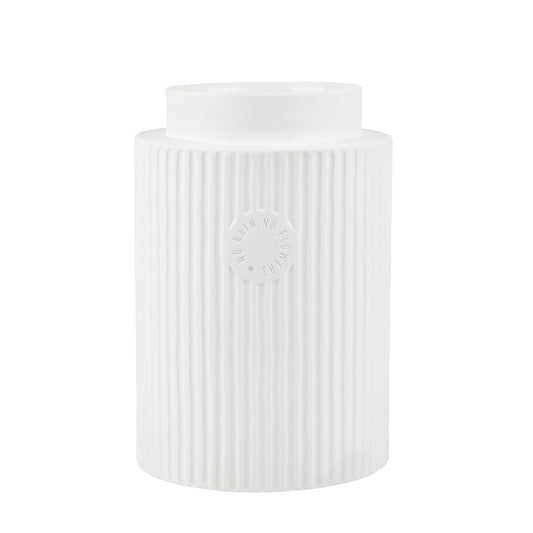 Friends of the Family Porcelain Vase for Flowers - White Minimalist Design with No Rain Stamp