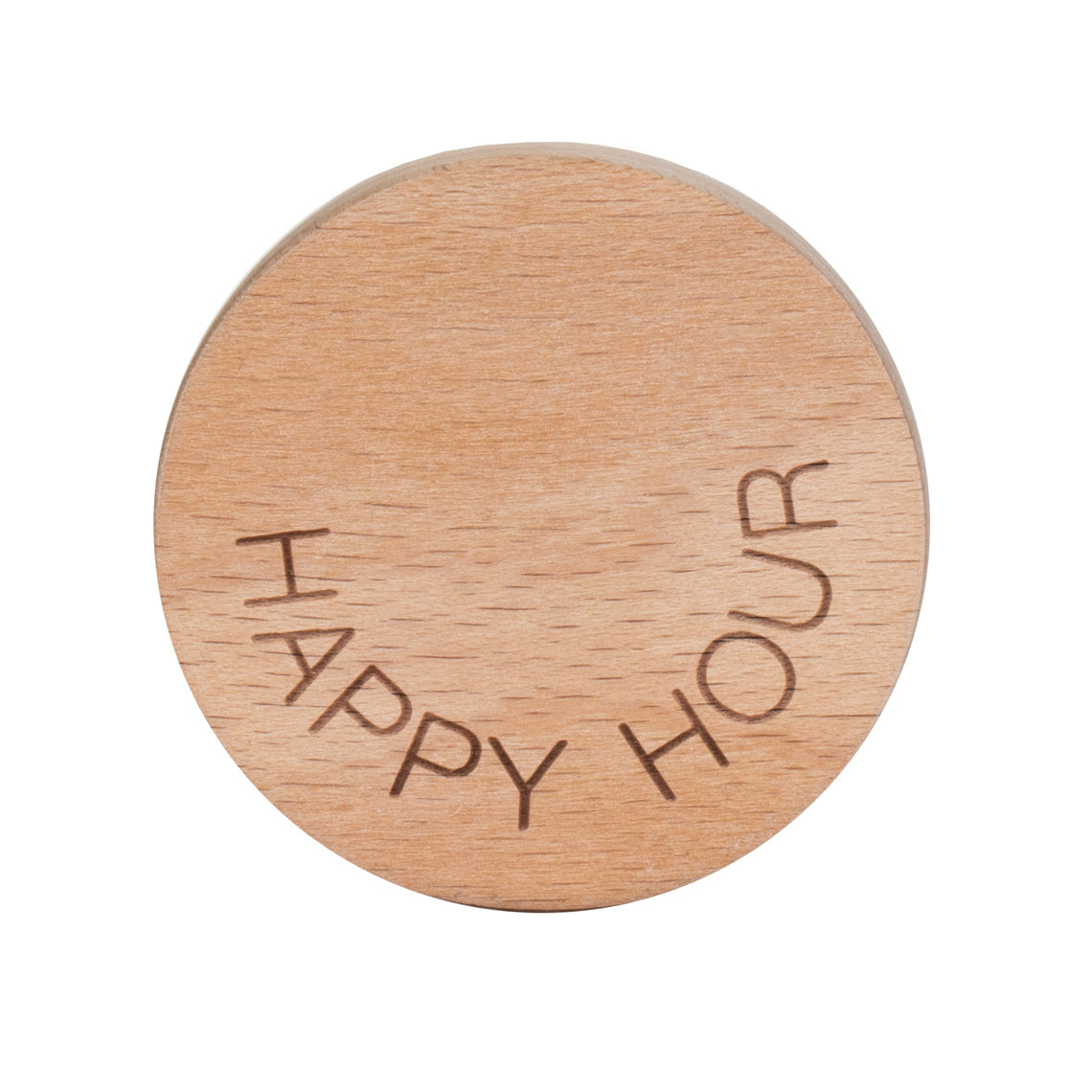 Happy Hour Acacia Wood and Silicone Wine Bottle Stopper