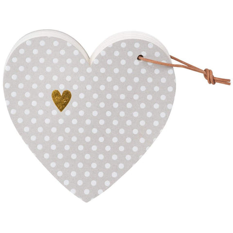 Love Heart Shaped Notebook with Leather Strap Gift Pocket Notepad