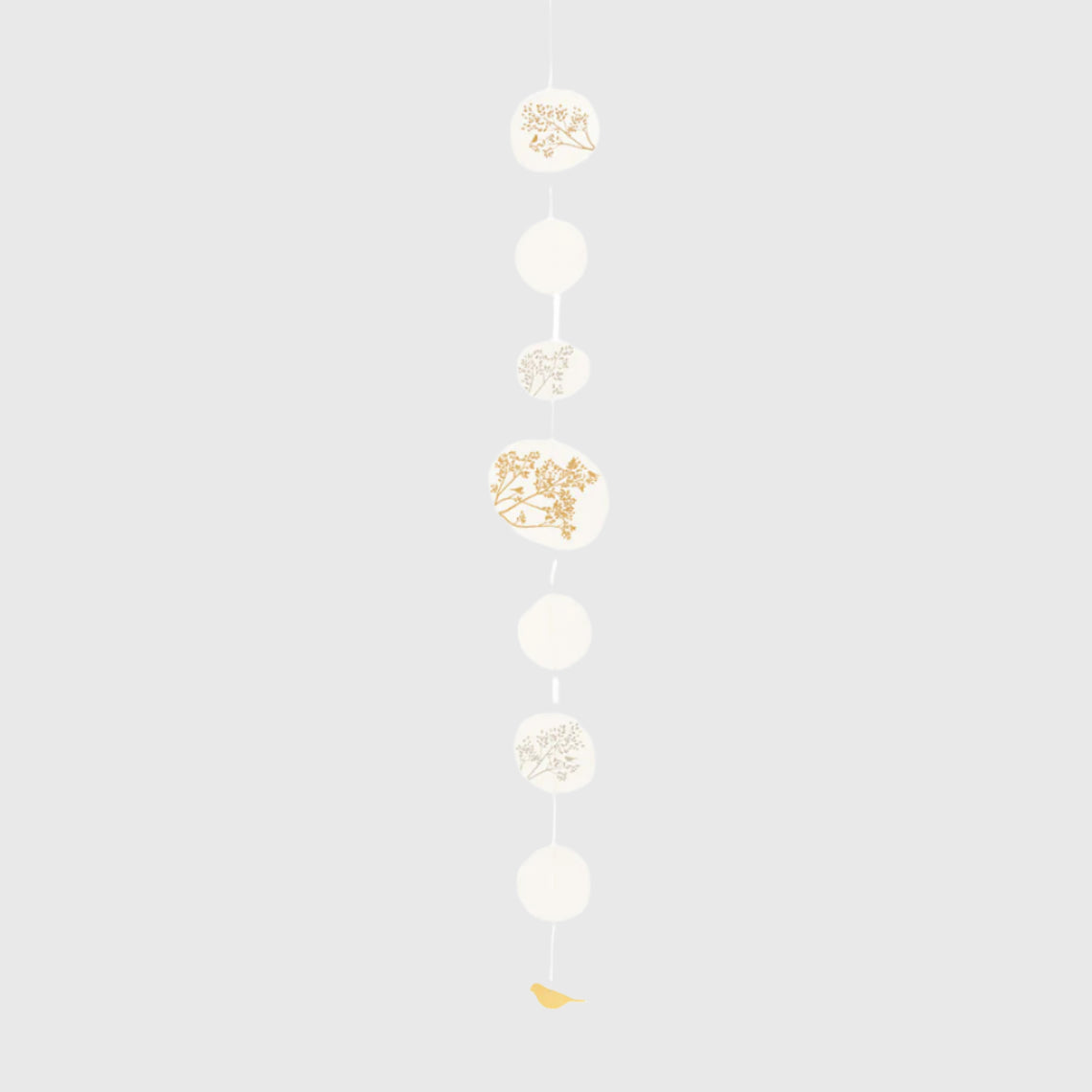 Paper Chain Decoration for Party or Home Décor Featuring Golden Birds and Branches Designs
