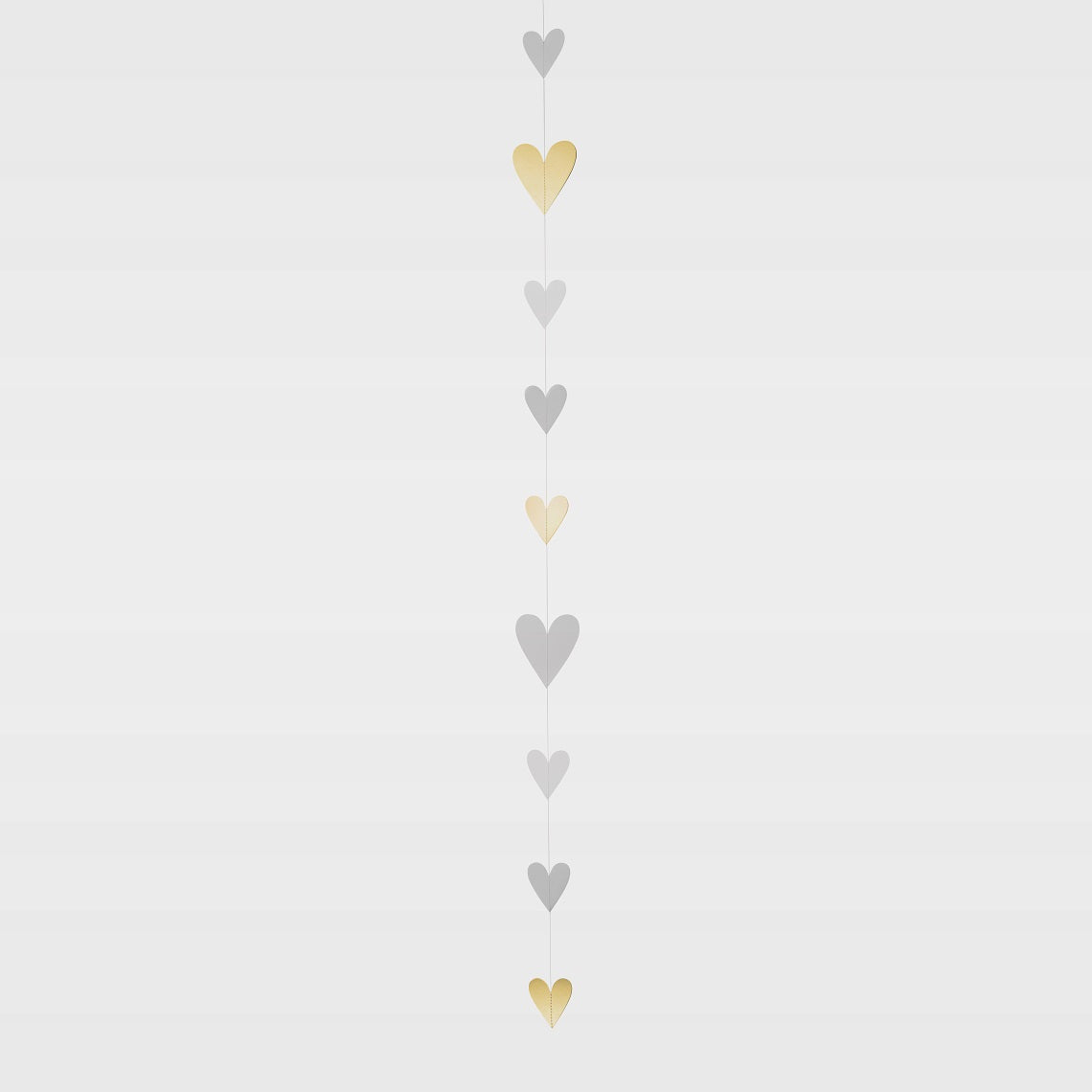 Paper Chain Decoration for Party or Home Décor Featuring Hearts and Love Cutouts