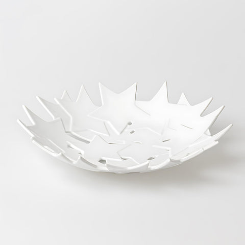 Porcelain Star Bowl – Decorative White Serving Bowl for Holiday Entertaining, Fruit Display or Shelf Décor