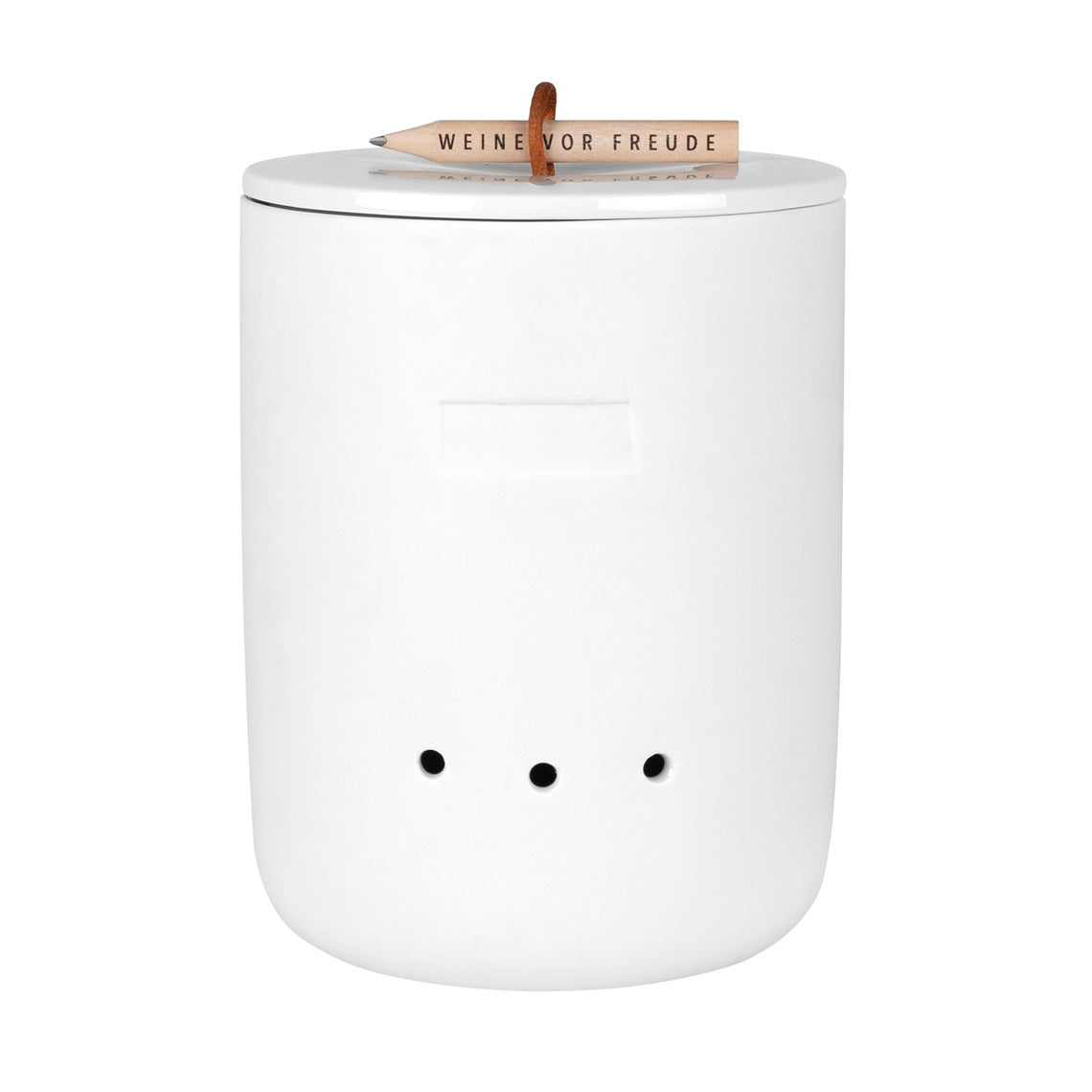 Porcelain Storage Canisters with Lids - Air Vents and Write-On Labeling - Minimalist Design