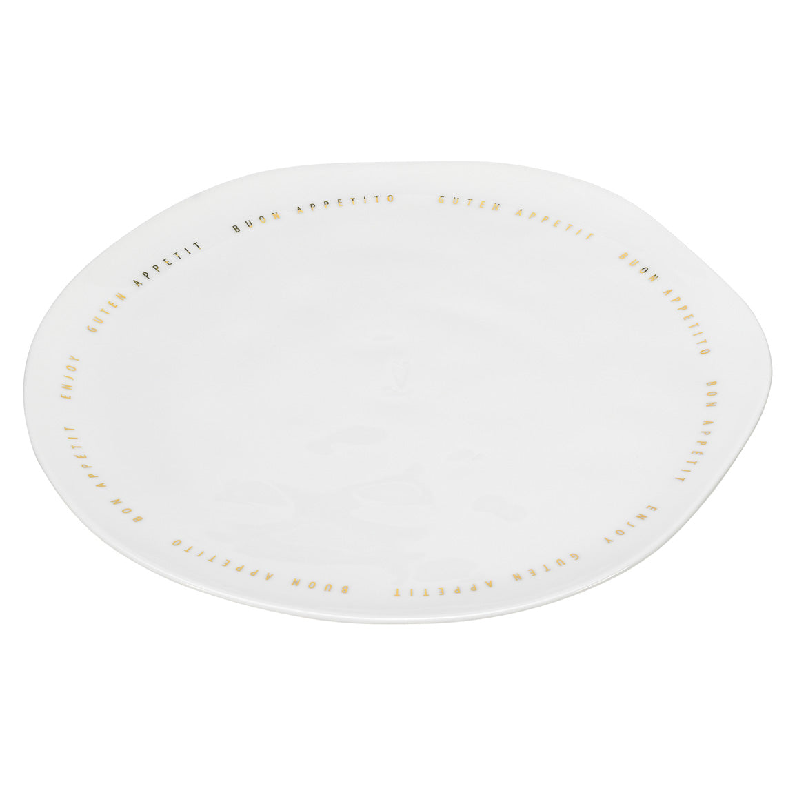 Bon Appetit Porcelain Plate Lying Flat