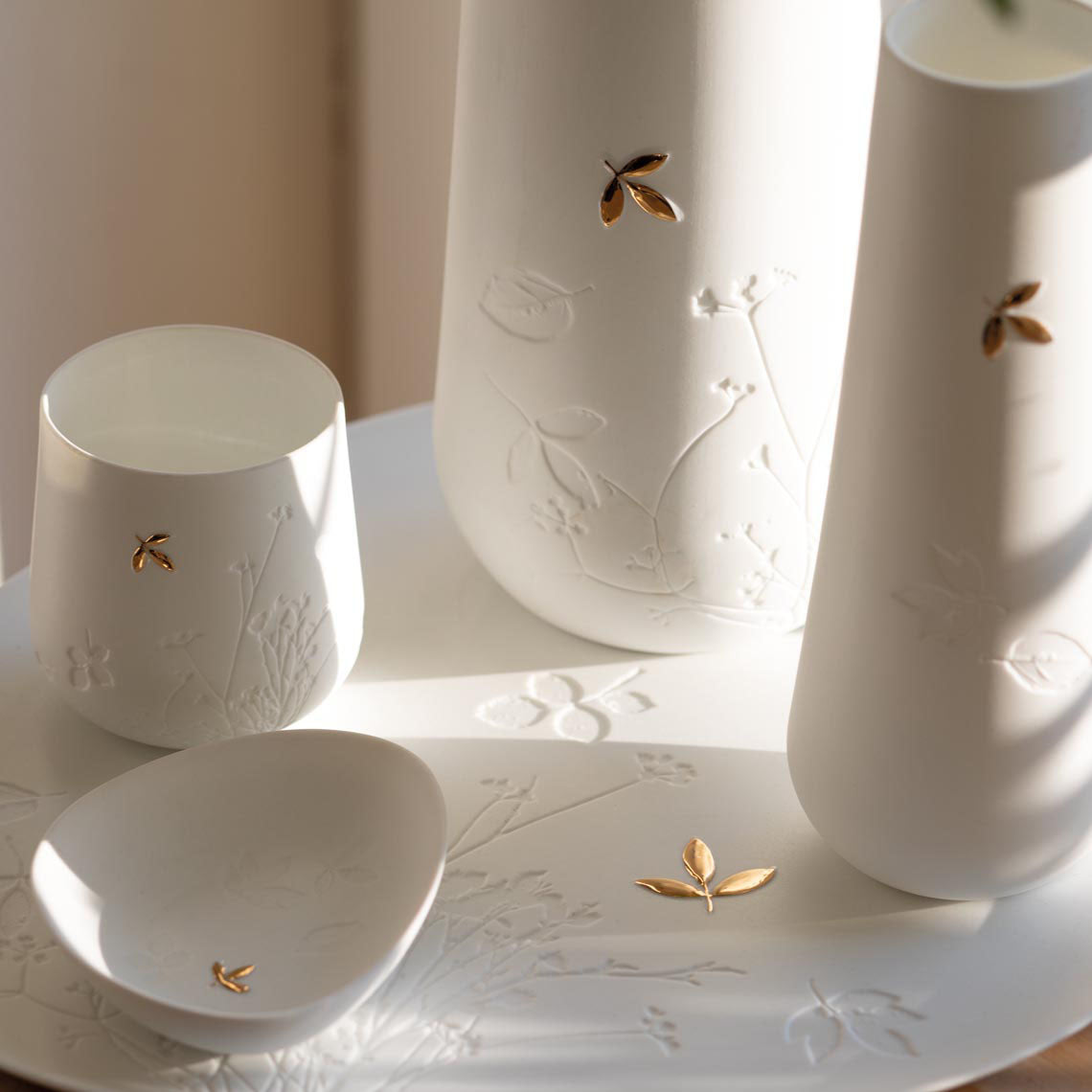 Porcelain Stories Leaf Tealight Lifestyle Image #1