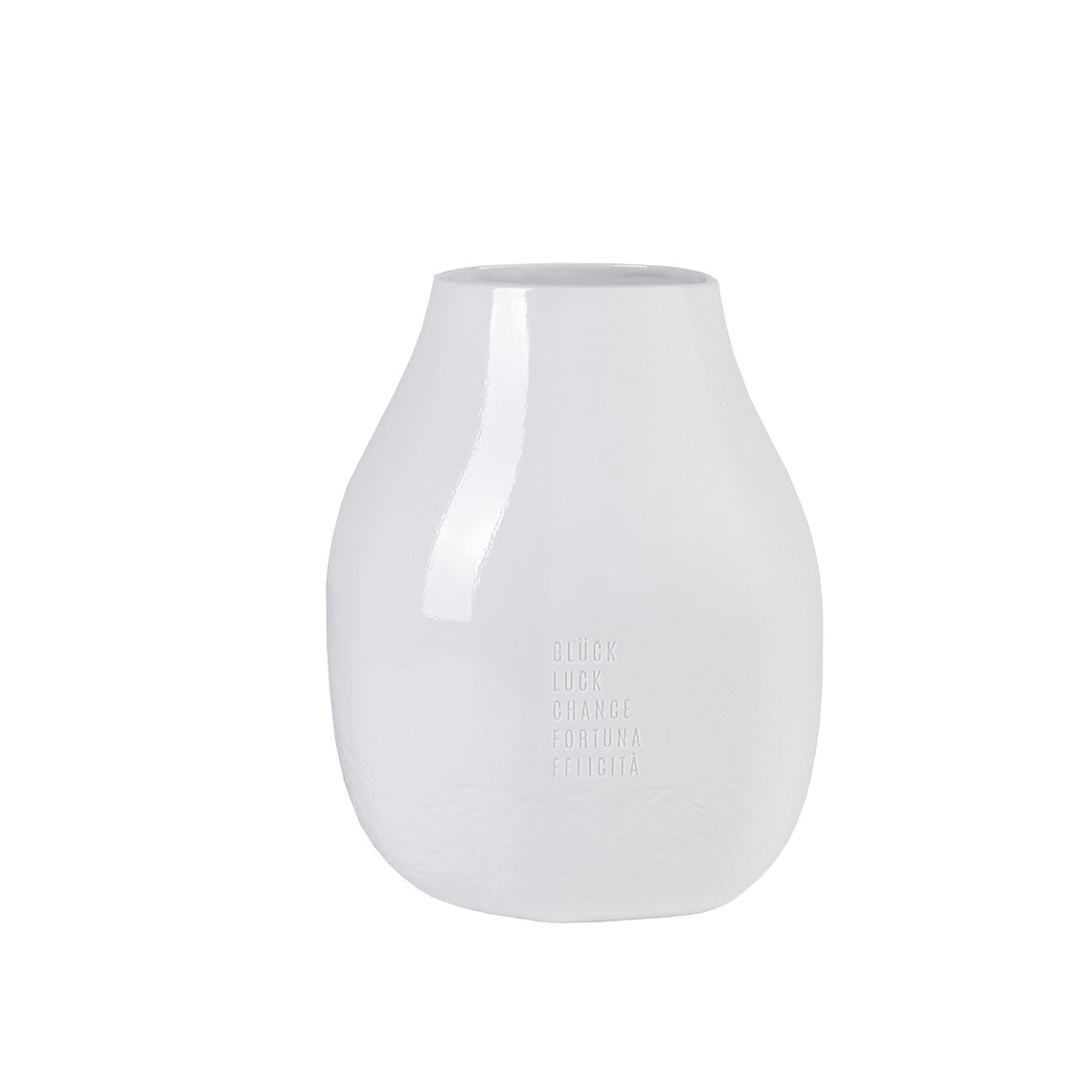Porcelain Freeform Organic Shape Vase - White Minimalist Scandinavian Design