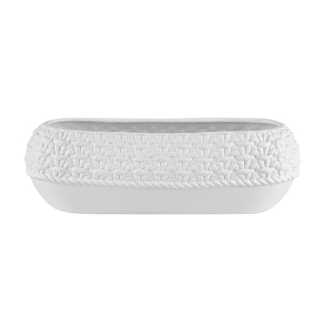 Knit Porcelain Oval Bowl / Tray R17219