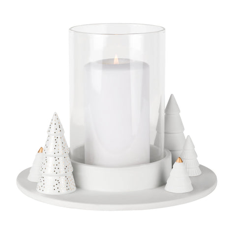 Fir Tree Hurricane Candle Holder R90752