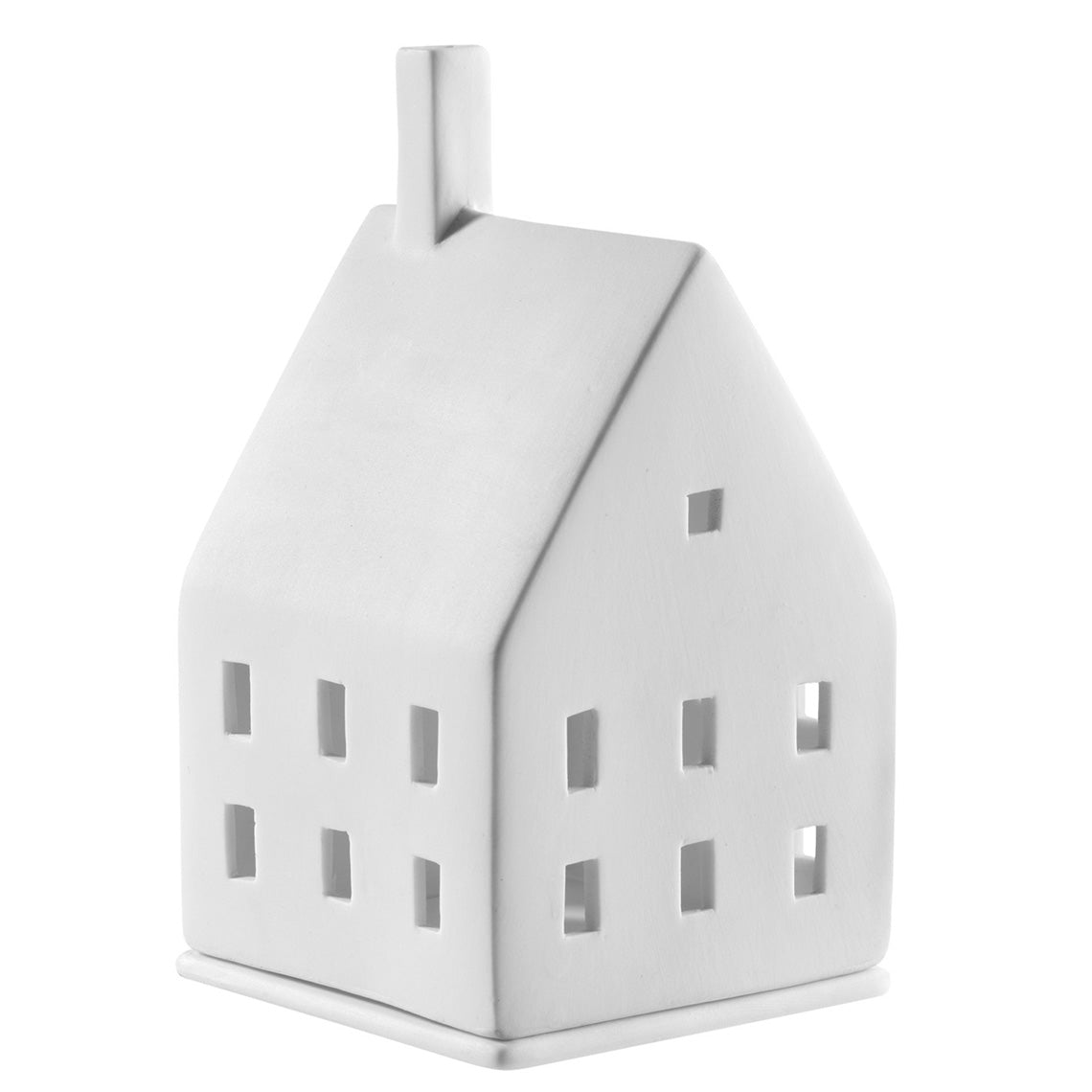 Mini Porcelain Holiday Village House Tealight Holder - Handcrafted
