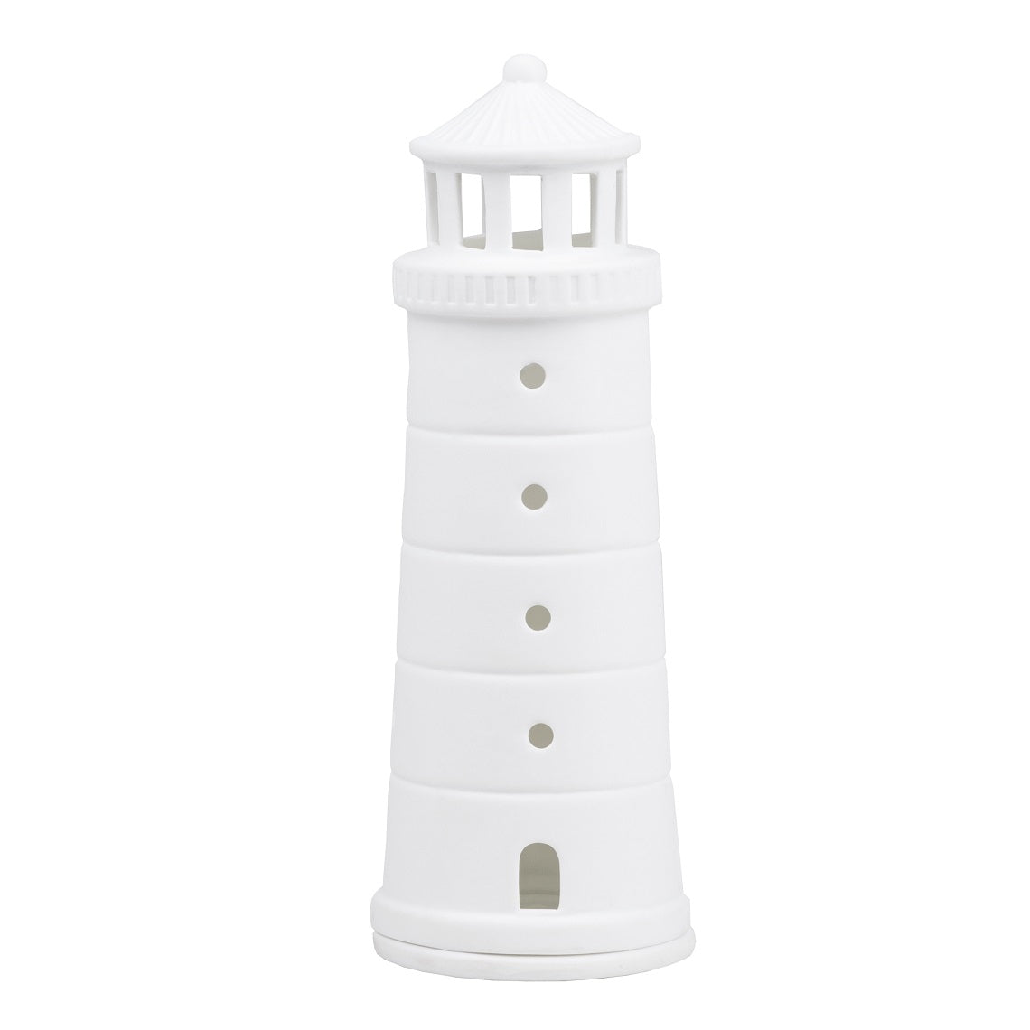 Rader Beyond the Sea Lighthouse Tealight Holder – Coastal Porcelain Candle Luminary for Nautical Home Decor