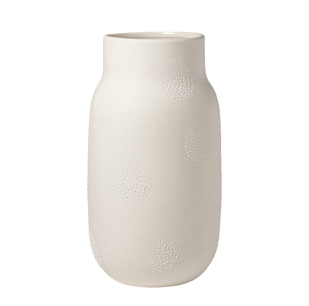 White Pearl Porcelain Vase by Rader
