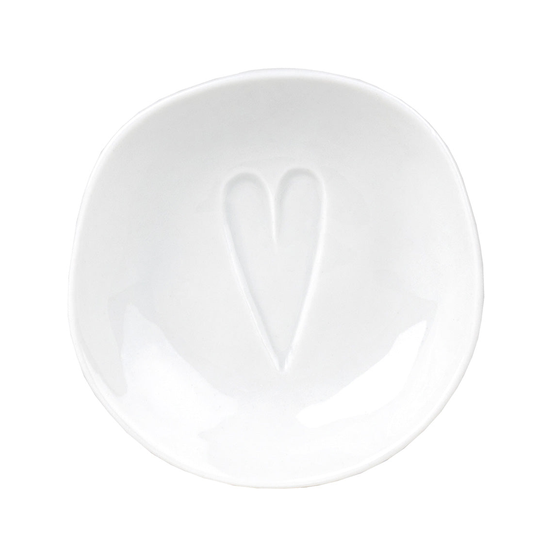 Rader Porcelain Decorative and Food Safe Mini Bowl with Embossed Heart - Catchall Dish
