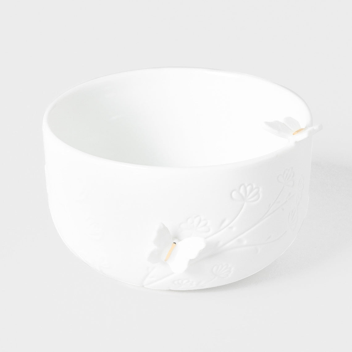 Rader Porcelain Stories Decorative Butterfly Bowl – Handcrafted Catchall Dish with Gold Accents - Food Safe