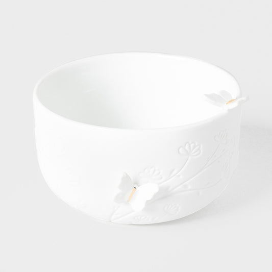 Rader Porcelain Stories Decorative Butterfly Bowl – Handcrafted Catchall Dish with Gold Accents - Food Safe