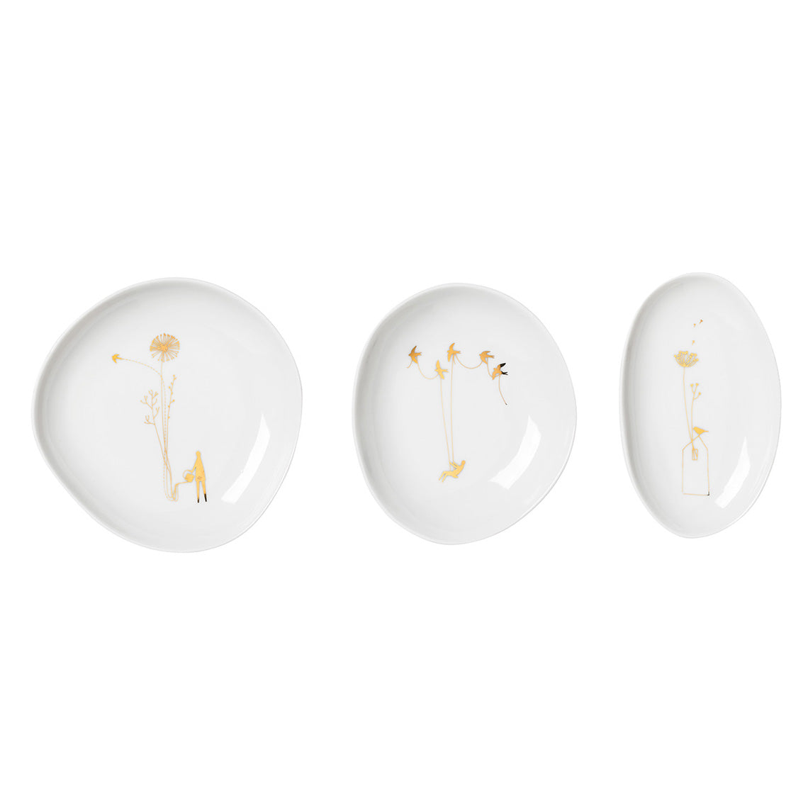Rader Wonderland Mini Porcelain Bowl Set – Decorative Food Safe Dish Set for Jewelry, Snacks & Home Decor