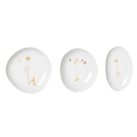 Rader Wonderland Mini Porcelain Bowl Set – Decorative Food Safe Dish Set for Jewelry, Snacks & Home Decor