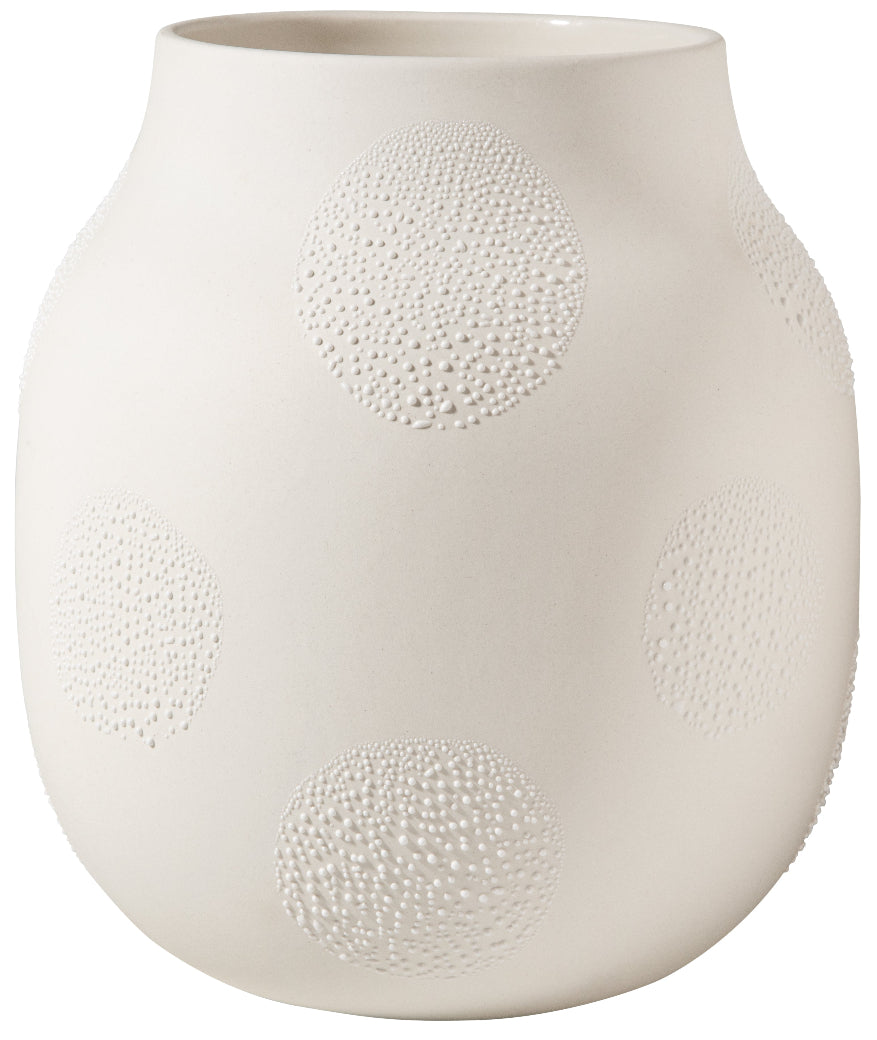 Medium White Pearl Vase by Rader
