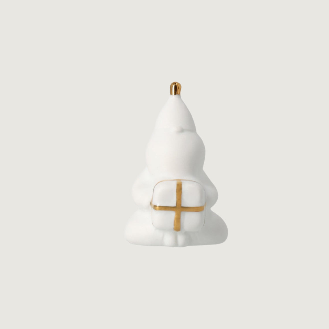 White Porcelain Decorative Santa Figurine - Christmas Holiday Décor for Tabletop or Shelf