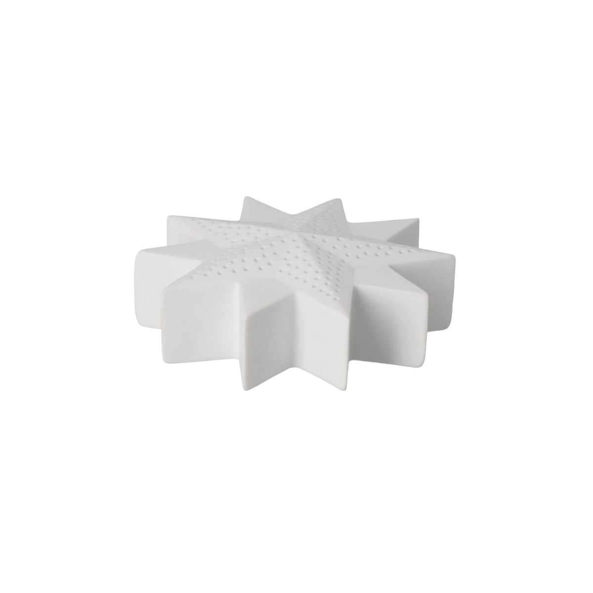 White Porcelain Star Shaped LED Lamp Soft Night Light for Table or Dresser