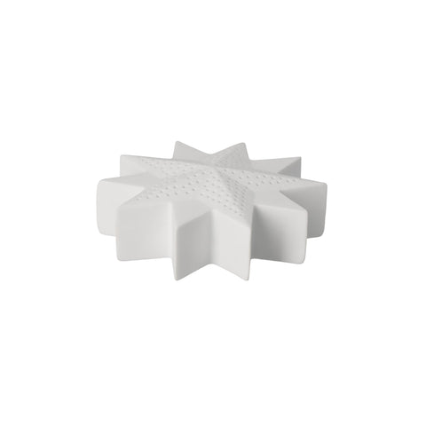 White Porcelain Star Shaped LED Lamp Soft Night Light for Table or Dresser